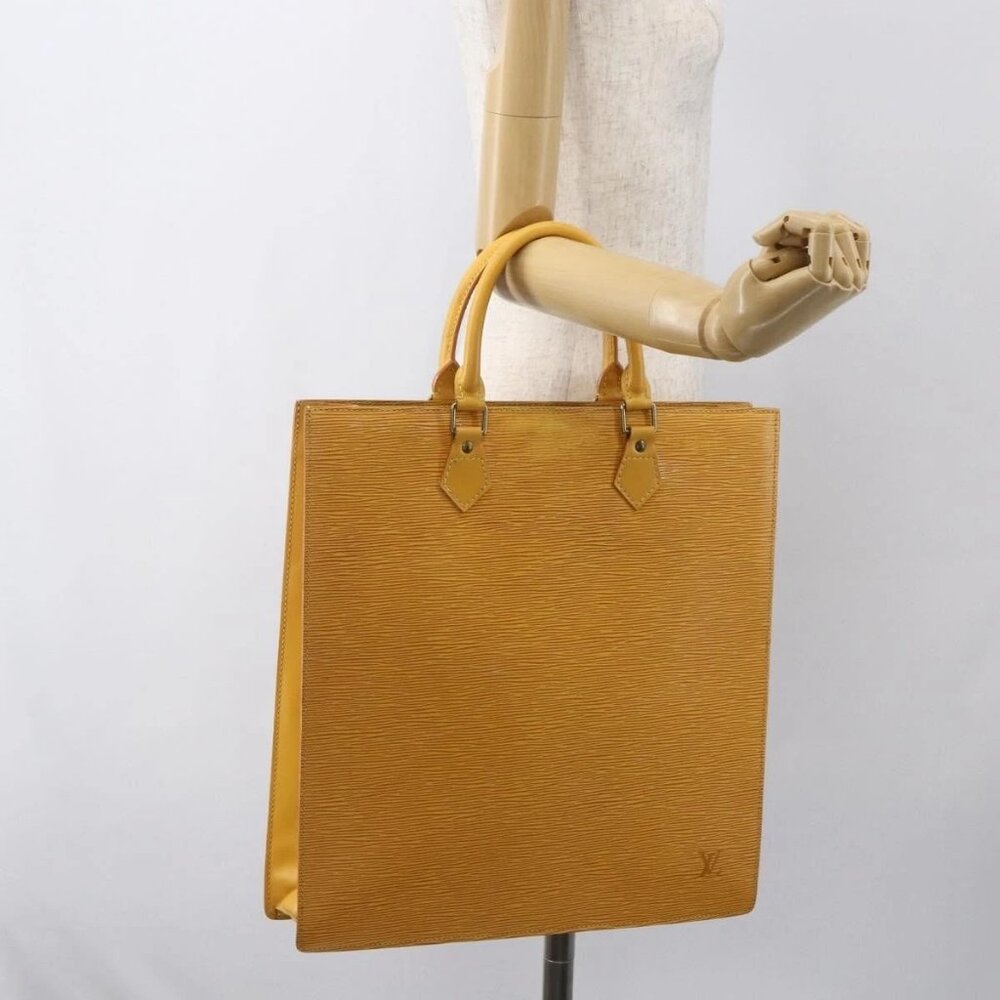 LOUIS VUITTON Epi Sac Plat Hand Bag Yellow M52079 LV Auth 155922